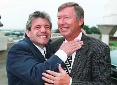 Kevin Keegan shares a joke with Alex Ferguson after the rollercoaster 1995-96 season