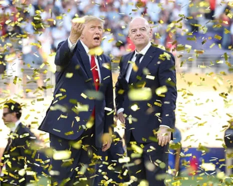 Donald Trump and Gianni Infantino, there, enjoying that winning feeling.
