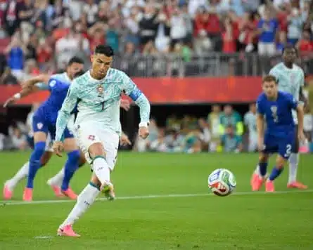 Cristiano Ronaldo kept his composure to score a penalty against Croatia to make it 1-1.