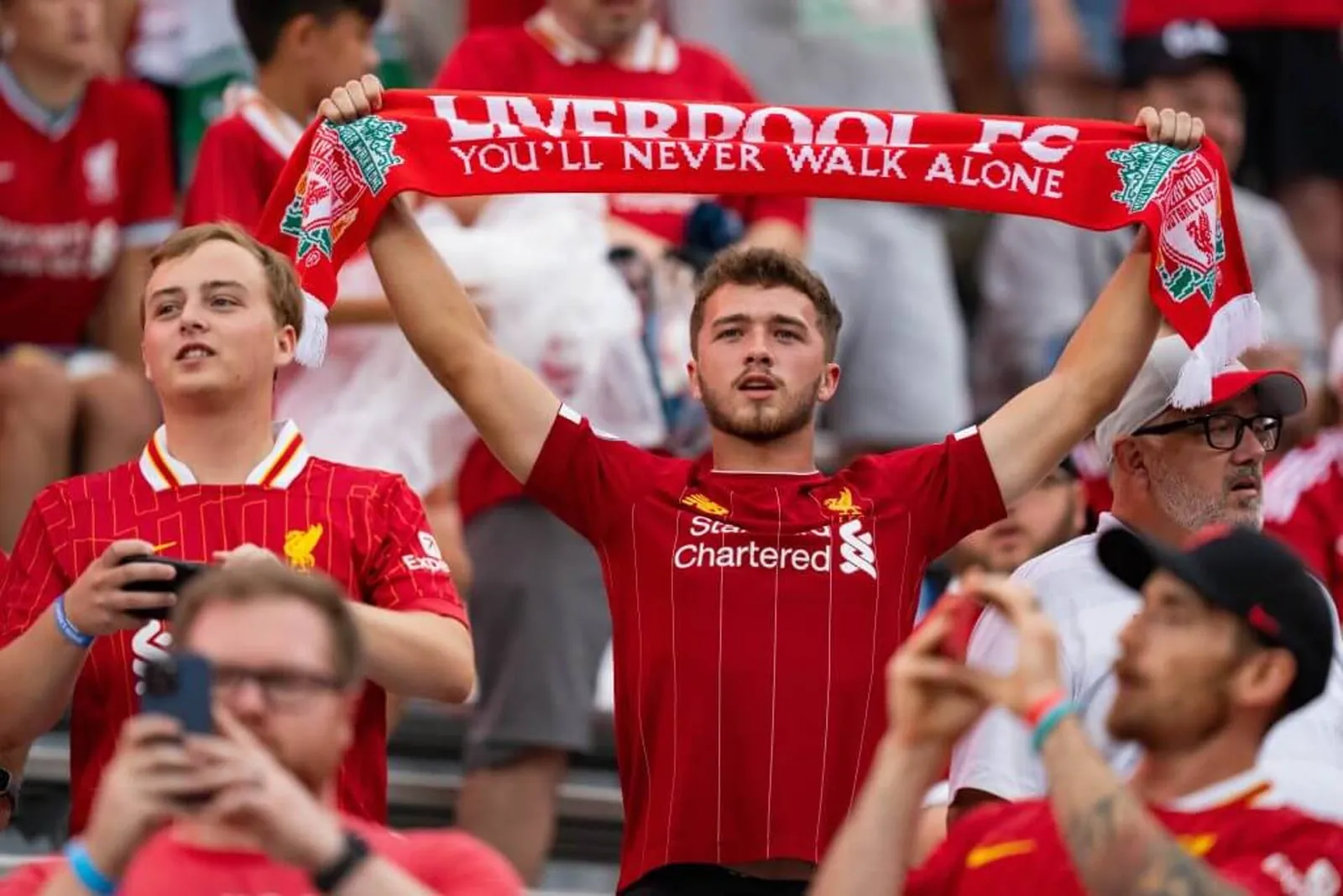 Liverpool fans in South Carolina for a pre-season game in 2024