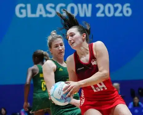 Lois Pearson holds the ball