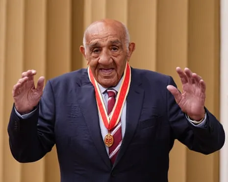 Billy Boston after he received his knighthood from King Charles in June 2025