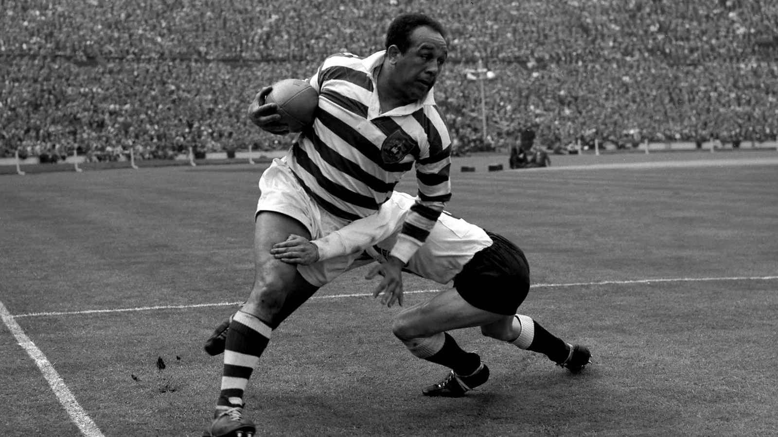 Legendary rugby league star Billy Boston played in six Challenge Cup Finals at Wembley