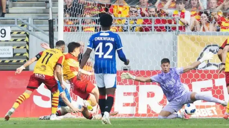 Kajetan Szmyt struck twice for the hosts to overturn Rangers' early opener