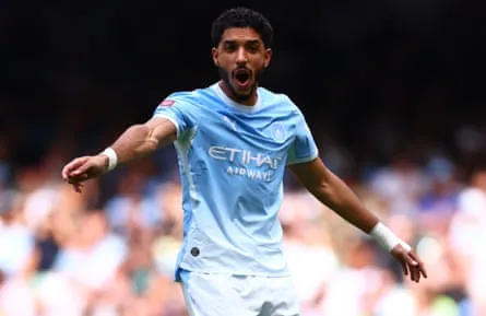 Omar Marmoush pictured during a Manchester City game